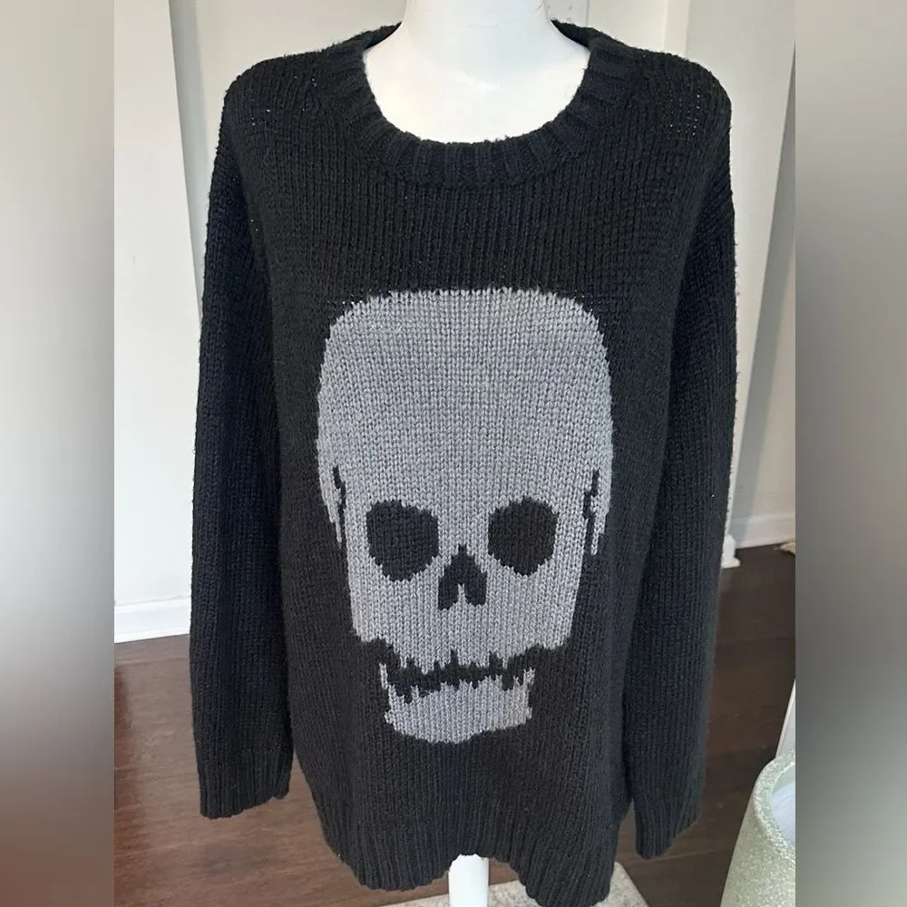 Wooden Ships Knit Skull Sweater M/L